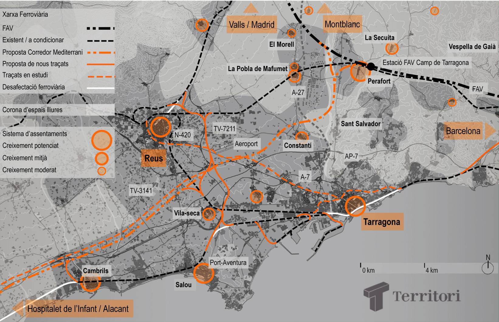 Pla territorial parcial del Camp de Tarragona Mapa: Montse Ferrés