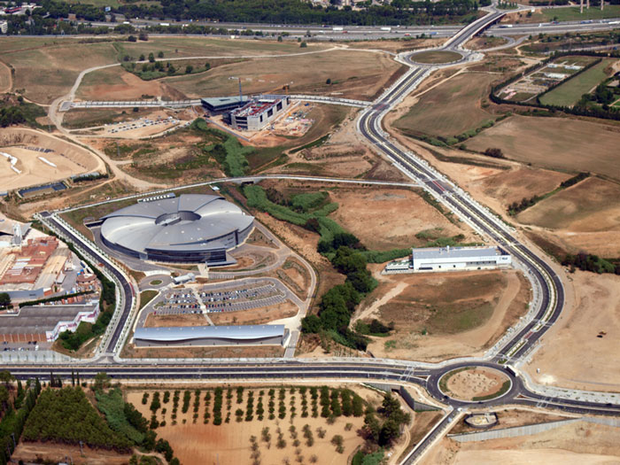 El Parc de l'Alba amb el Sincrotó al centre Font: Departament de Territorii Sostenibilitat