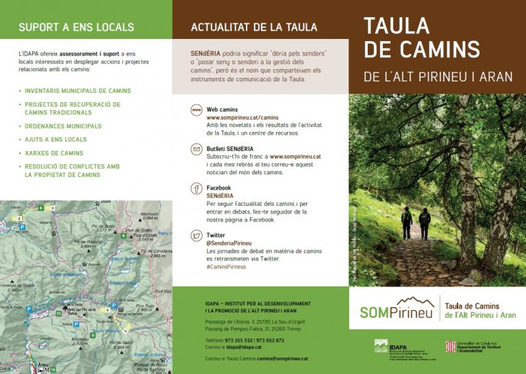 tríptic taula de camins